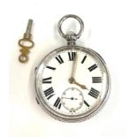 Silver fusee pocket watch the watch is ticking but no warranty given
