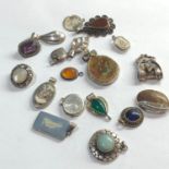 Collection of vintage silver pendants etc please see images for details weight 96g