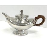 Rare and unusual Omar Ramsden silver tea pot measures approx 25cm wide height approx 14cm widest