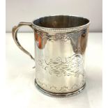 Silver christening mug weight 113g