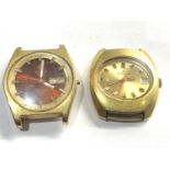 2 vintage gents wristwatches tissot and citizen the tissot missing winder and non working edox winds