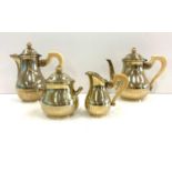 Cartier 4 piece silver tea service french silver hallmarks named cartier on base weight 880g