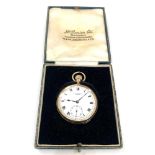 Original boxed 9ct gold j.w.benson pocket watch the watch measures approx 45mm dia not including