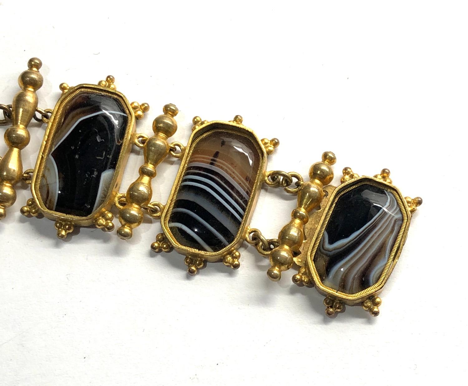 Georgian / victorian banded agate bracelet - Image 6 of 8