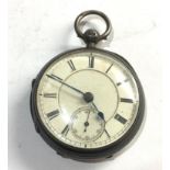 Antique silver pocket watch the balance spins sold as Parts spares or repair