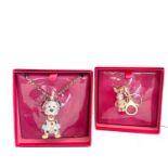 2 original boxed Butler and Wilson rabbit key ring and dog pendant on chain please see images for