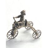 Vintage Dutch silver miniature girl on tricycle dutch silver hallmarks please see images for details