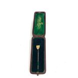 Antique boxed 15ct gold stick pin