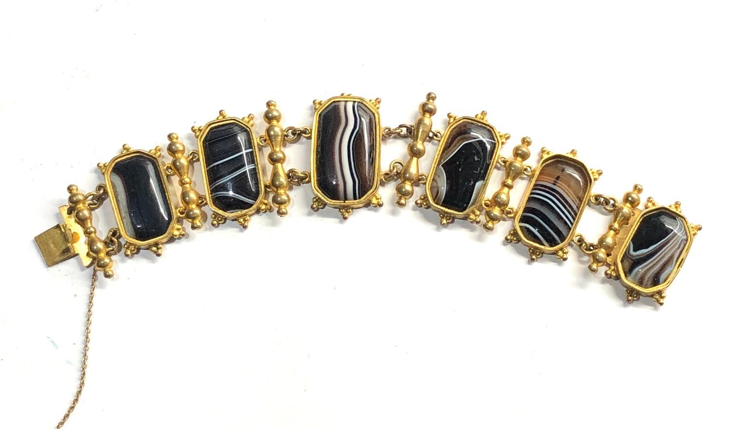 Georgian / victorian banded agate bracelet - Image 4 of 8