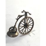 Vintage Dutch silver miniature penny farthing bike dutch silver hallmarks please see images for