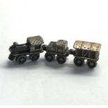 Vintage Dutch silver miniature train and carriages dutch silver hallmarks please see images for