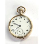 Fine gold plated Dennison case Omega pocket watch the watch winds and ticks and is in very good