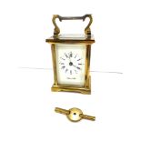 Vintage Mappin & Webb brass carriage clock balance tries to spin but stops in need of clean or