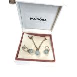 Pandora necklace and earrings in original box