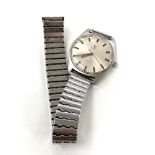 Vintage stainless steel Omega Geneve gents wristwatch watch winds and ticks but no warranty given