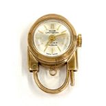 Vintage 9ct gold ladies padlock charm bracelet wristwatch by Craftsman in working order