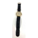 Gents vintage 14ct gold girard perregaux gyromatic automatic wristwatch