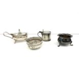 Selection of antique silver condiments please see images for details