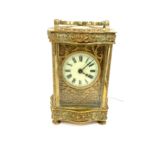 Ornate antique brass carriage clock