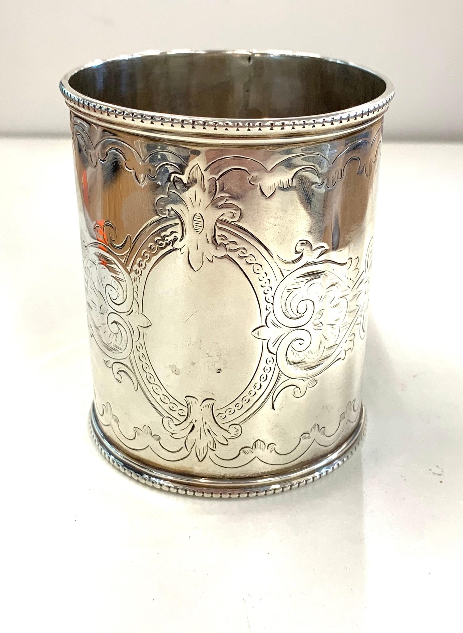 Silver christening mug weight 113g - Image 2 of 3