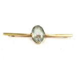 15ct gold stone set brooch weight 5.8g