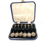 Boxed set of silver tea spoons