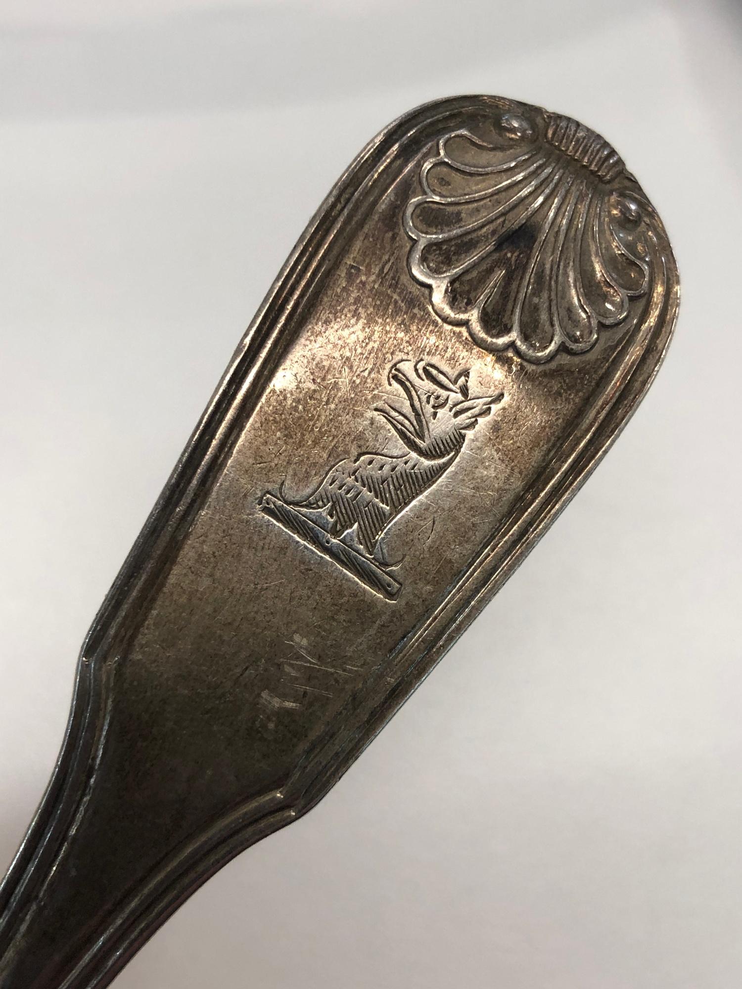 Pair Georgian silver ladles, approximate total weight 121g, London silver hallmarks - Image 3 of 4