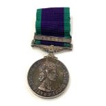 Elizabeth 11 campaign medal borneo bar to 24052750 dvr e duffy .RCT