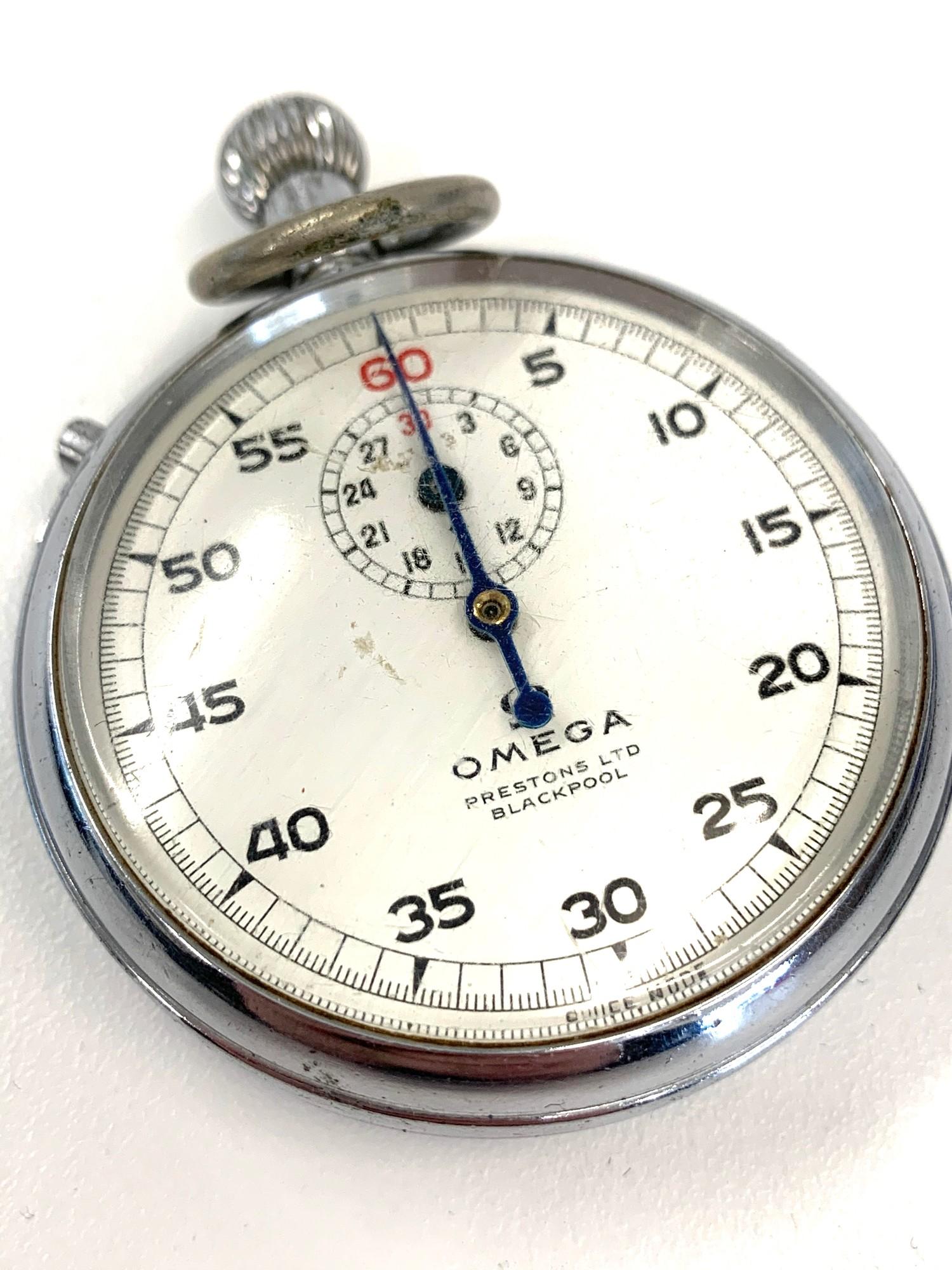 Vintage omega stop watch looks in good condition but is fully wound and not ticking please see - Image 3 of 3