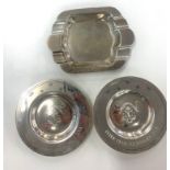 2 silver ash trays weight 150g