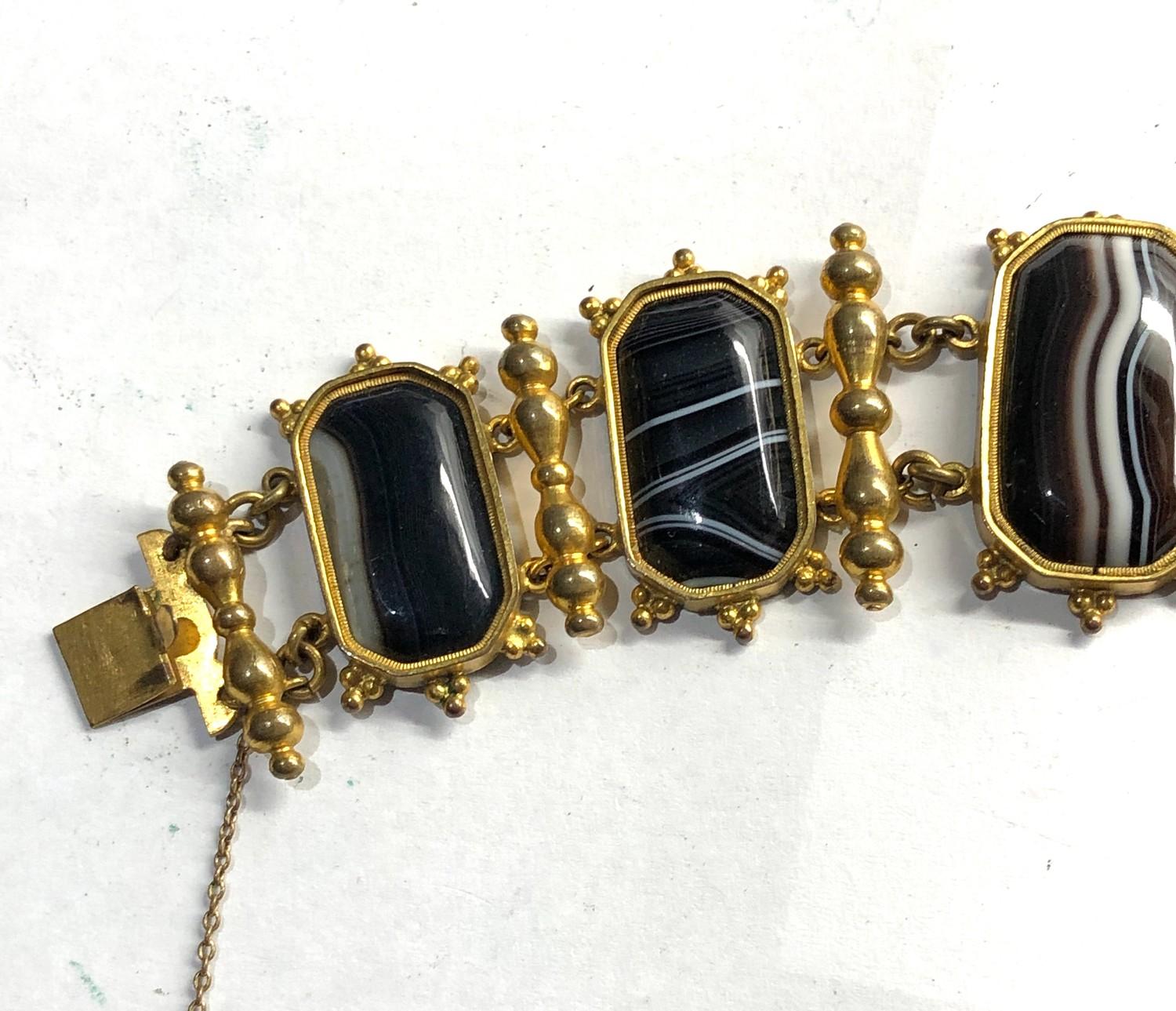 Georgian / victorian banded agate bracelet - Image 7 of 8