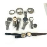 Selection of vintage gents wristwatches includes Rotary , Seiko , Certina etc