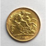 1912 George V half sovereign please see image for grade