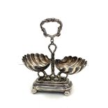 Antique Russian silver salt stand 84 hallmarks 1874 measures approx 13cm by 13.5cm high weight 153g