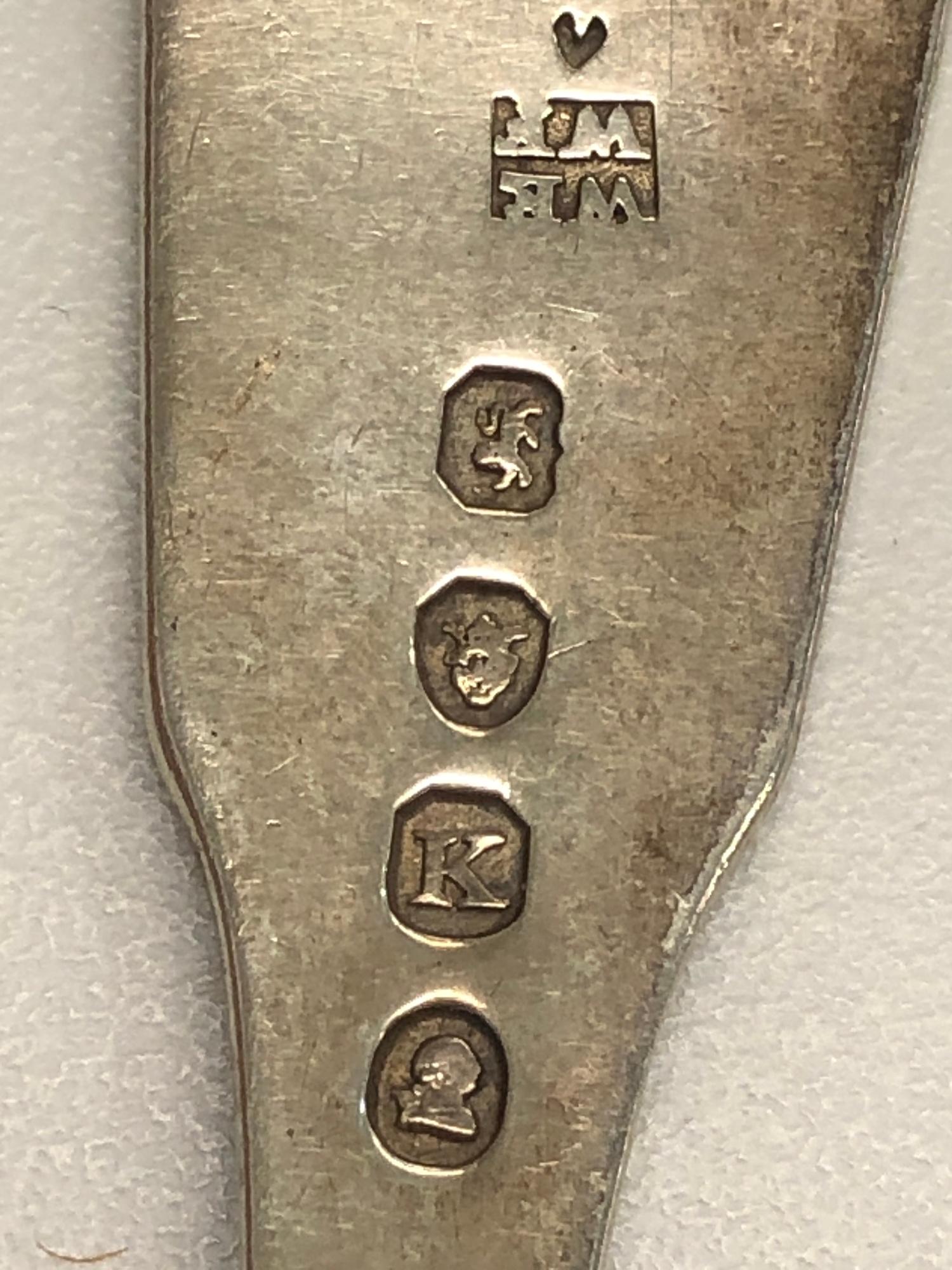 Pair Georgian silver ladles, approximate total weight 121g, London silver hallmarks - Image 2 of 4