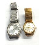 2 Vintage gents wristwatches citizen and Comet citizen non working comet ticks parts spares or