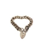 Chunky silver charm bracelet weight 60g