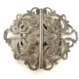 Antique silver nurses buckle