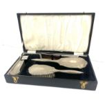 Boxed 4 piece silver brush set please see images for details