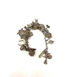 Silver charm bracelet weight 63g