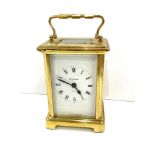 Brass carriage clock full wound balance will spin but stops