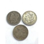 3 usa silver dollars 1883,1882 and 1922