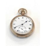Antique gold plated open face Nallog pocket watch engraved back cover presentation engraved for