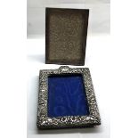 Two vintage silver framed picture frames largest measure approx 17cm by 13cm please see images for