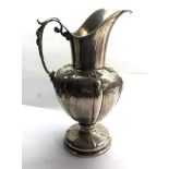 Large continental silver water jug hallmarked pellegrini 800 measures approx height 30cm weight 700g