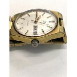 Vintage gents Omega automatic Geneve wristwatch the watch winds and ticks but no warranty given