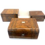 3 victorian boxes for restoration