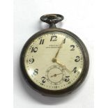 Antique silver pocket watch by Doxa Hermann Bauermeister Altona signed doxa dial watch winds and