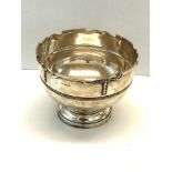 Hallmarked silver rose bowl, Birmingham silver hallmarks, approximate weight 437g