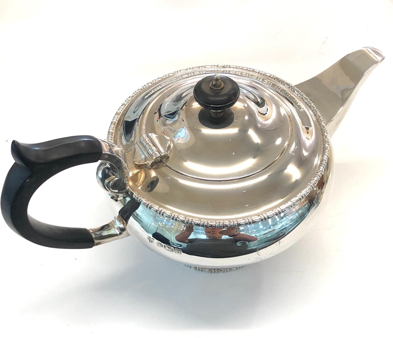 Silver hallmarked teapot weight 610g - Image 2 of 3